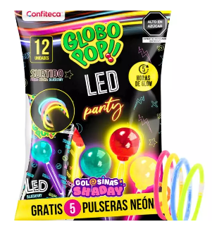 Globo Pop Led Party x 12 UND